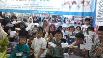 Jum’at Berkah Yayasan Yamuti Mandiri Indonesia Berjalan Lancar, Anak Yatim Dapat Santunan dari Donatur